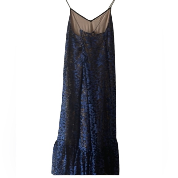 ANTHROPOLOGIE Moulinette Soeurs CELESTIAL LACE MAXI BLUE DRESS SZ 4 - Picture 7 of 16